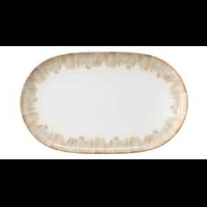 Schaal ovaal Sento Radiate Beige 380x240mm