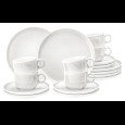 Koffieservies 18-delig Sento wit