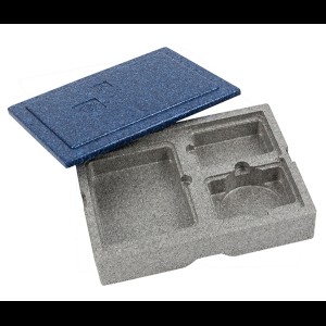 Eurobox 3-vaks disposable - 405x302x105mm - Grijs/blauw