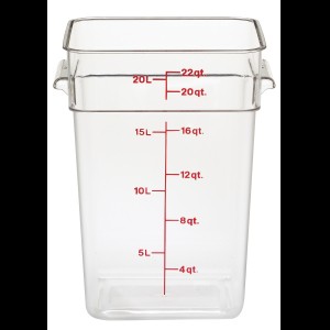 Cambro Voorraadbus zonder deksel vierkant - 20.8 Ltr - Clear