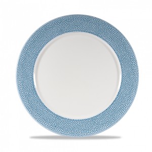 Presentatiebord plat met rand - Ø305mm - Ocean Blue