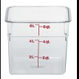 Cambro Voorraadbus zonder deksel vierkant - 5.7 Ltr - Clear