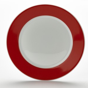 Bord met brede rand Colour$ Rood 265mm