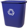 Afvalbak "recycle" rechthoekig blauw