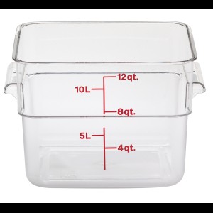 Cambro Voorraadbus zonder deksel vierkant - 11.4 Ltr - Clear