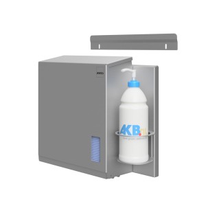 Desinfectie ophang unit RVS met handdoekdispenser en flaconhouder