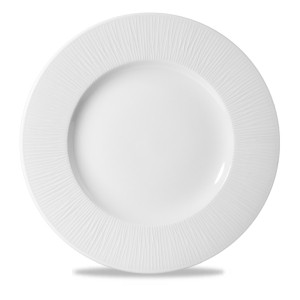 Chuchill Bamboo Bord plat met brede rand - Ø305mm - White