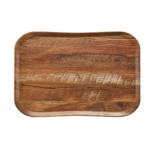 Dienblad Century Wood Grain Brown Oak 1/1GN