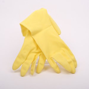 Huishoudhandschoenen rubber geel M